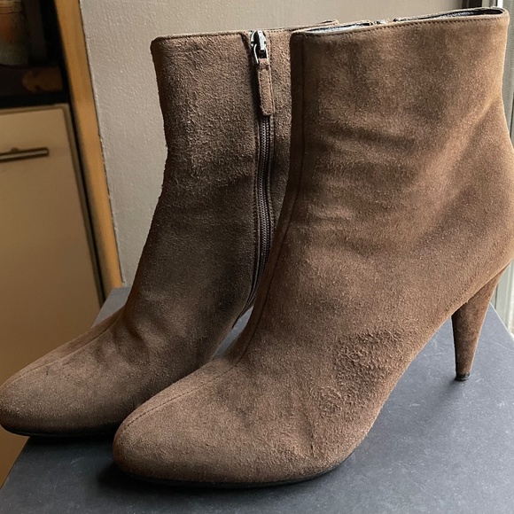 Prada Chocolate Brown Ankle Boots size 39 new heels soles in pristine condition - Picture 2 of 14